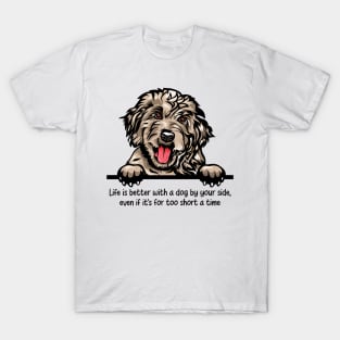 Life is better with a dog by your side, even if it's for too short a time T-Shirt